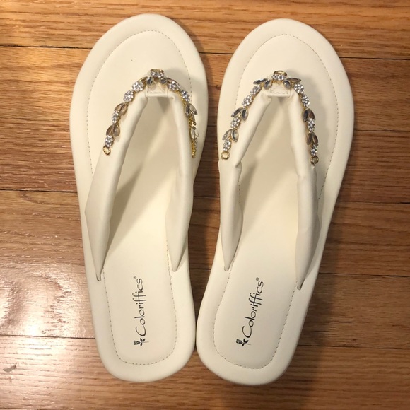 bridal thong sandals
